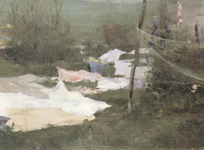 Helene Schjerfbeck Drying Laundry (nn02) oil painting image